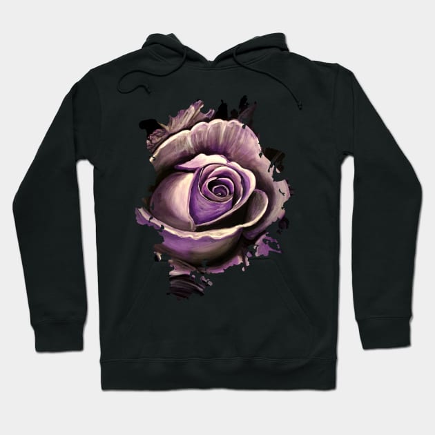 Purple Rose Hoodie by adamzworld